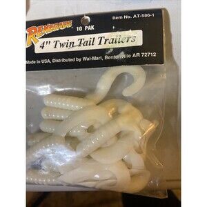10 Pack - Vtg Renegade 4” Twin Tail Trailer  Bass Crappie Soft Bait Jig